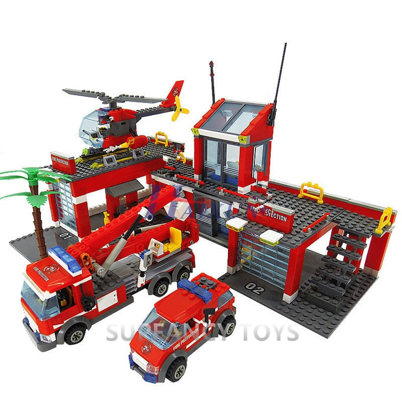 Építőjáték Tűzoltóság - 206/244/300/774 db építőelem