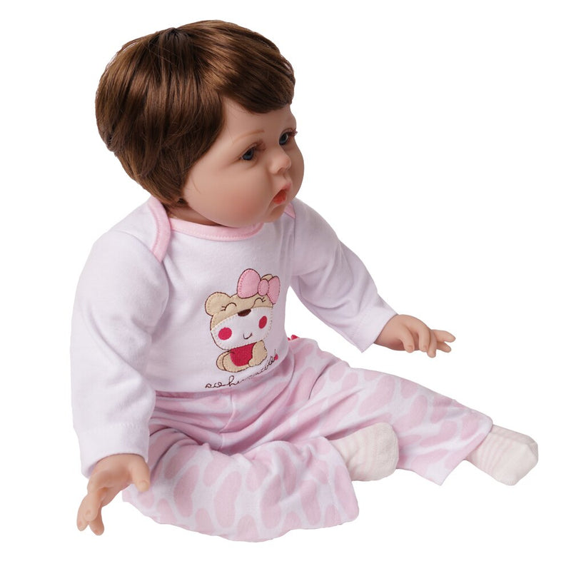 Élethű újszülött lány baba kiegészítőkkel - Nikoletta | 55 cm