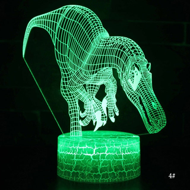 Lámpa 3D illúzióval - Suchomimus