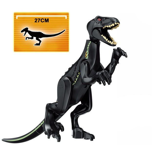 Indoraptor - fekete | Jurassic Park dinoszaurusz Legó kiegészítő - 28 cm