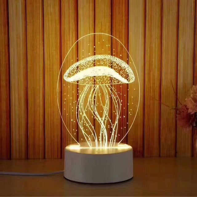 Lámpa 3D illúzióval - Medúza