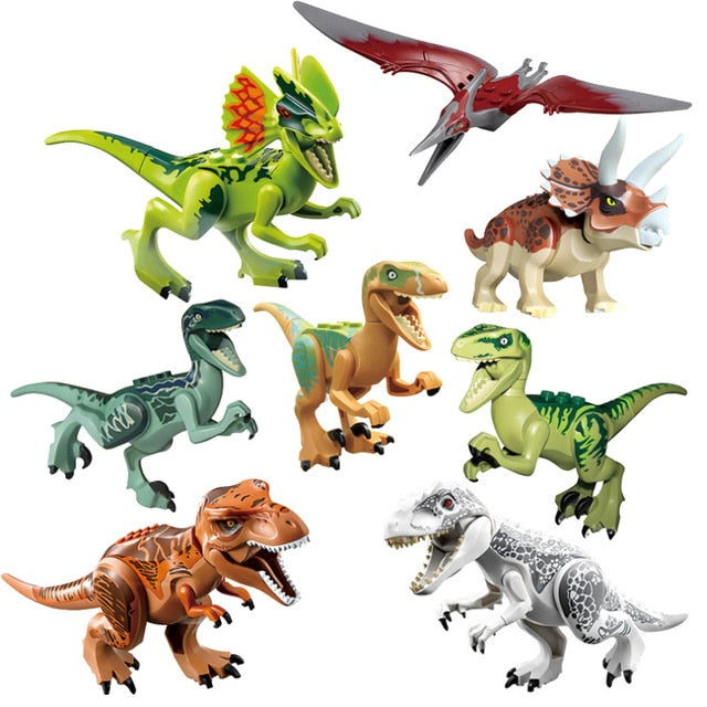 A Jurassic Park dinoszaurusz Lego kiegészítő figurái - 8 db