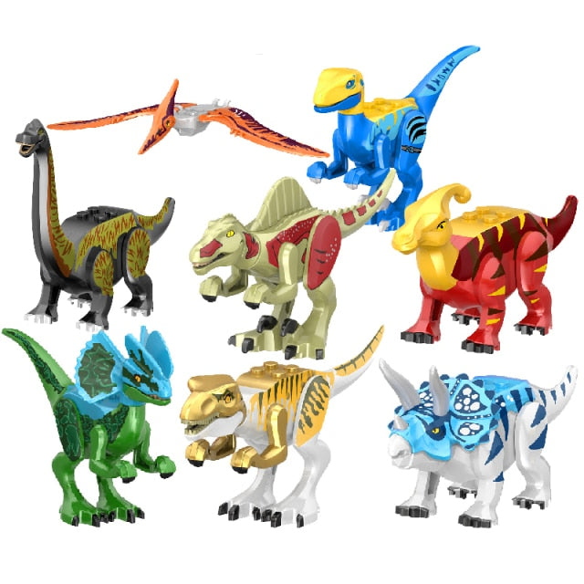 A Jurassic Park dinoszaurusz Lego kiegészítő figurái - 8 db