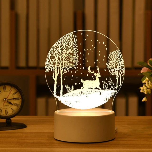 Lámpa 3D illúzióval - Karácsony