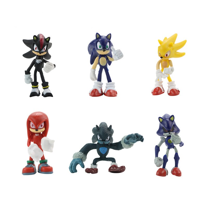 Sonic játék figurák - 6 db