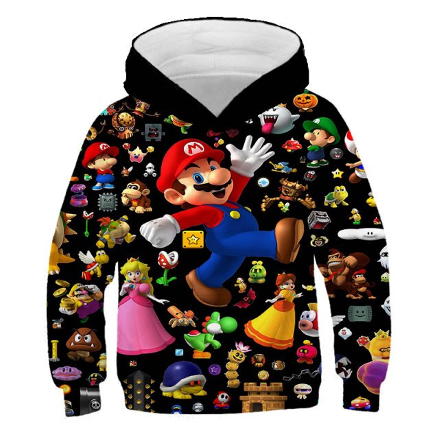 Kapucnis gyermek pulóver - Super Mario - Több változatban