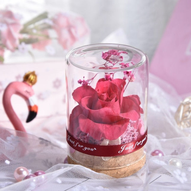 Valentinvirág üvegben - Több színben