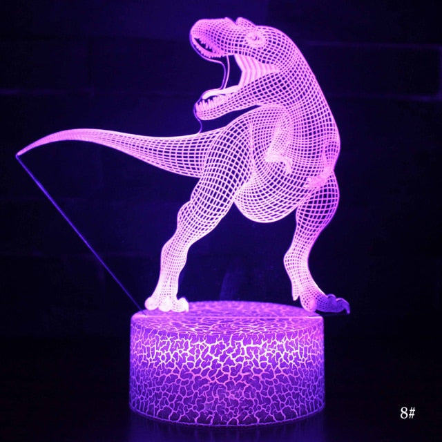 Lámpa 3D illúzióval - Tyrannosaurus