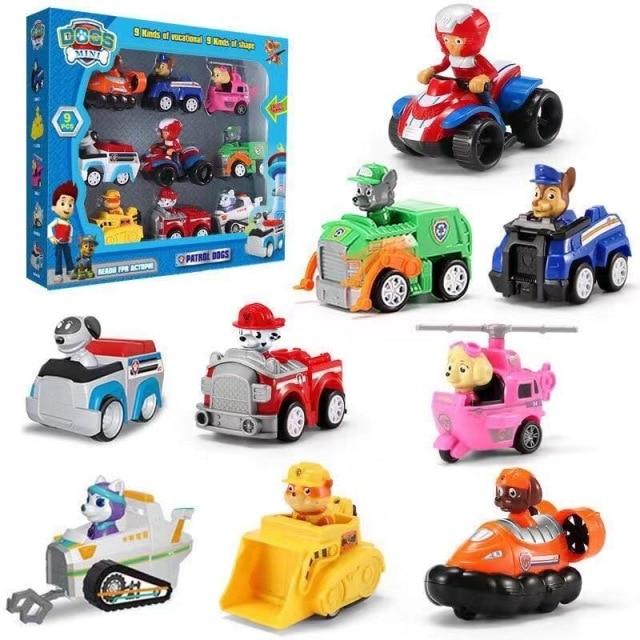 PAW PATROL játék figurák - 9 db